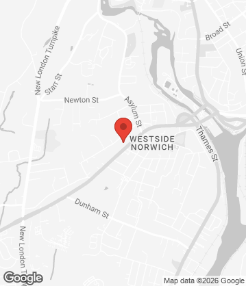 Map of Fat Cat Bar and Grill - 381 W Main St, Norwich, CT, 06360, US